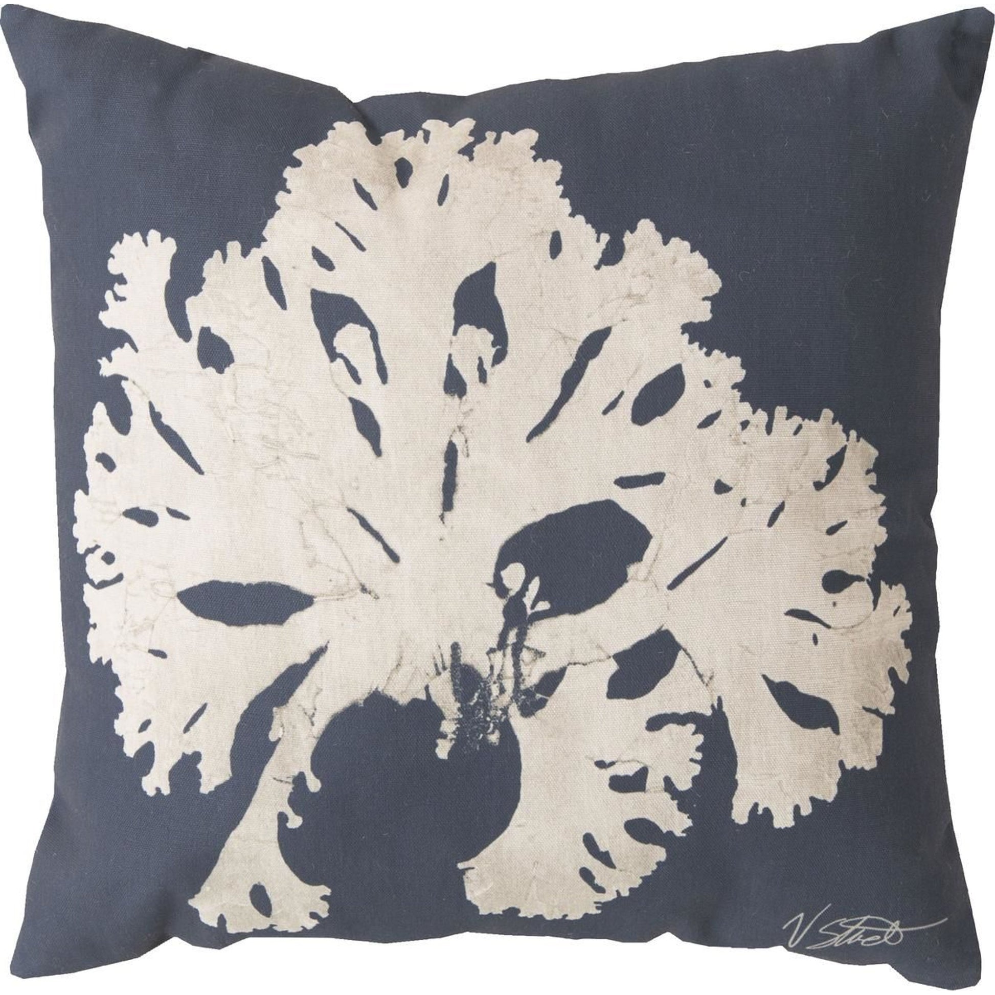 Rain Pillow - 28686 by Livabliss. Made from front: 100% polyester, back: 100% polyester in a coastal style.