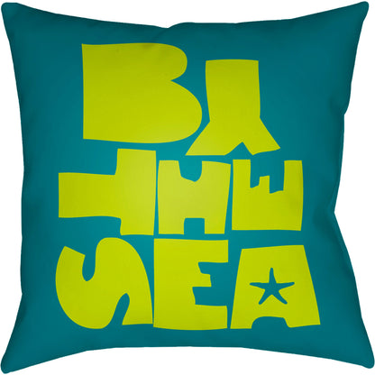 Rain Pillow - 16274 by Livabliss. Made from front: 100% polyester, back: 100% polyester in a coastal style.