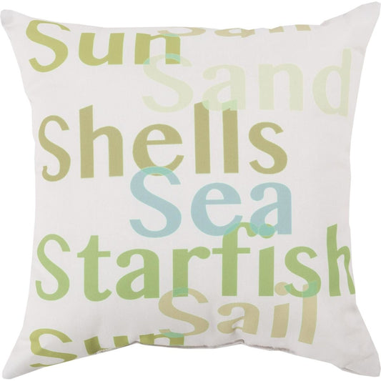 Rain Pillow - 28921 by Livabliss. Made from front: 100% polyester, back: 100% polyester in a coastal style.