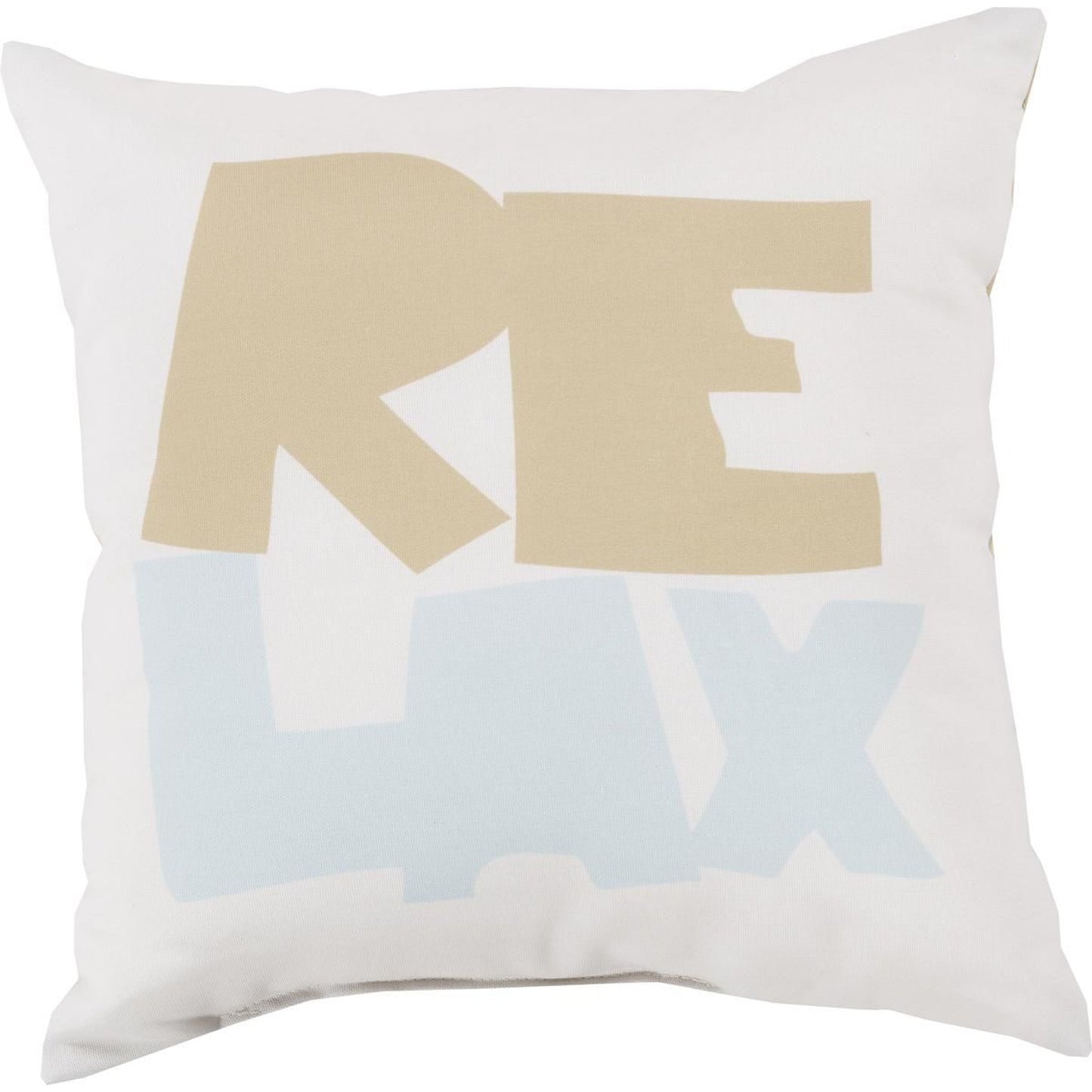 000 O-SURYA-RG092-2020 | Primary Silo | Rain Indoor/Outdoor Pillow by Livabliss in sky blue, ivory. Made from front: 100% polyester, back: 100% polyester in a modern style.