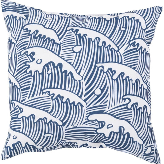 Rain Pillow - 20071 by Livabliss. Made from front: 100% polyester, back: 100% polyester in a coastal style.
