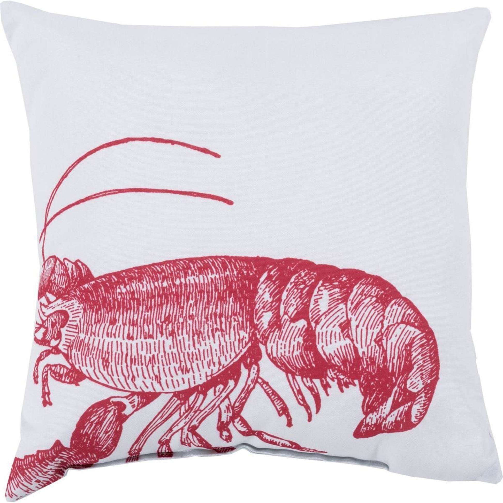 Rain Pillow - 19111 by Livabliss in sky blue, poppy. Made from front: 100% polyester, back: 100% polyester in a coastal style.