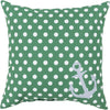 Emerald, Kelly Green, Ivory, Light Gray / 18" x 18"