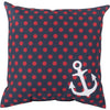 Navy, Poppy, Ivory / 18" x 18"