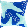 Cobalt, Mint, Teal, Light Gray, Sea Foam / 18" x 18"