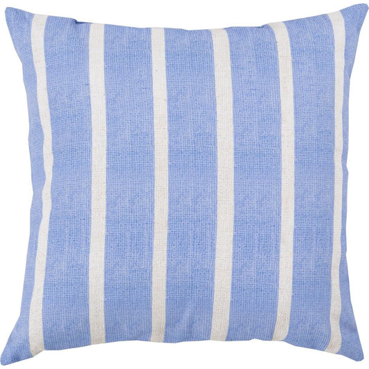 Rain Pillow - 15932 by Livabliss in sky blue, light gray. Made from front: 100% polyester, back: 100% polyester in a coastal style.
