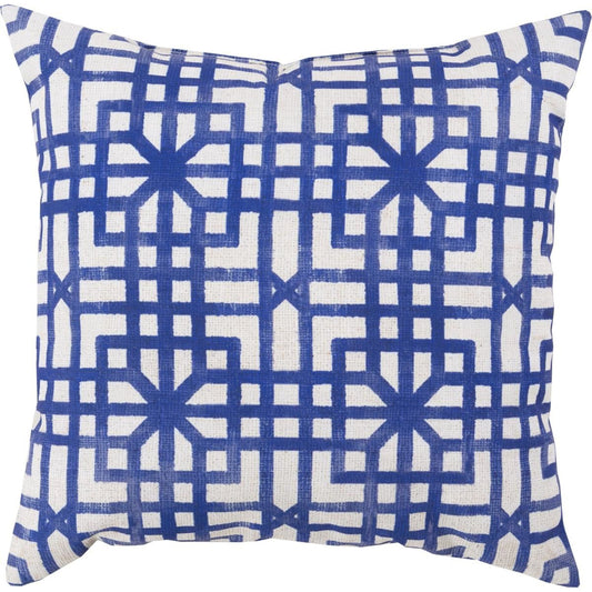 Rain Pillow - 18222 by Livabliss in iris, light gray. Made from front: 100% polyester, back: 100% polyester in a modern style.