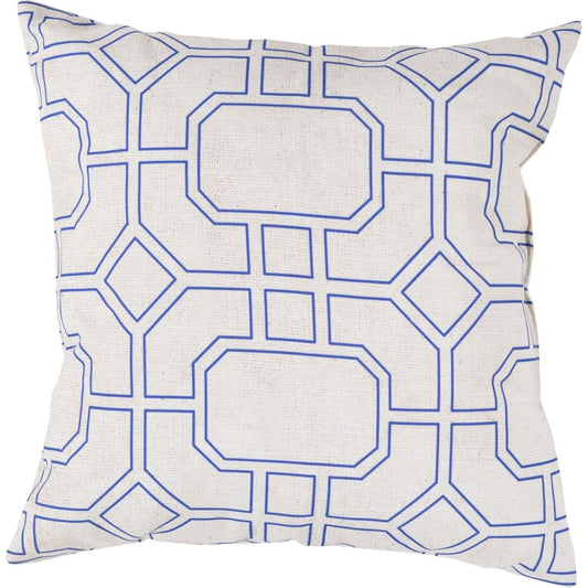 Rain Pillow - 26655 by Livabliss in iris, light gray. Made from front: 100% polyester, back: 100% polyester in a modern style.