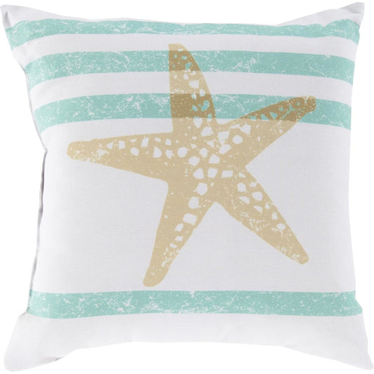 Rain Pillow - 16640 by Livabliss in light gray, moss, lime. Made from front: 100% polyester, back: 100% polyester in a coastal style.