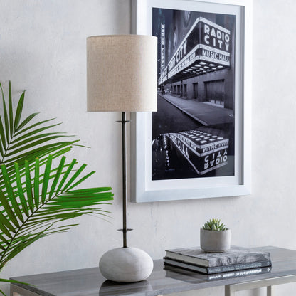 Rigby - 22089 by Surya in metallic brass, gray, translucent, metallic bronze and ivory, n/a. Made from linen, metal, stone in a transitional style.