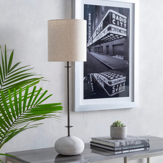 Rigby - 22089 by Surya in ivory, n/a and ivory, n/a. Made from linen, metal, stone in a transitional style.