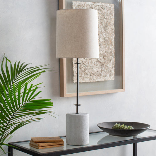 Rigby - 22090 by Surya in ivory, n/a and ivory, n/a. Made from linen, metal, stone in a transitional style.