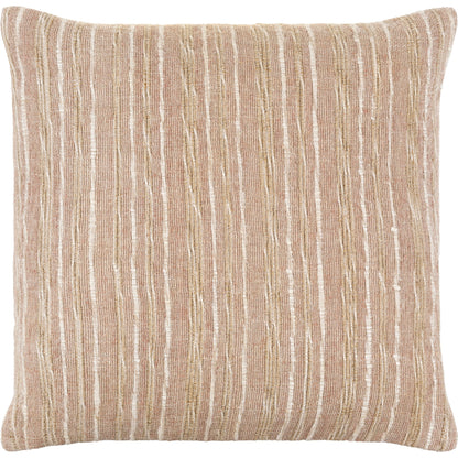 Ragnar Pillow - 481559 by Surya in beige, sandstone, ivory. Made from front: 75% linen, 25% viscose, back: 100% cotton in a modern style.