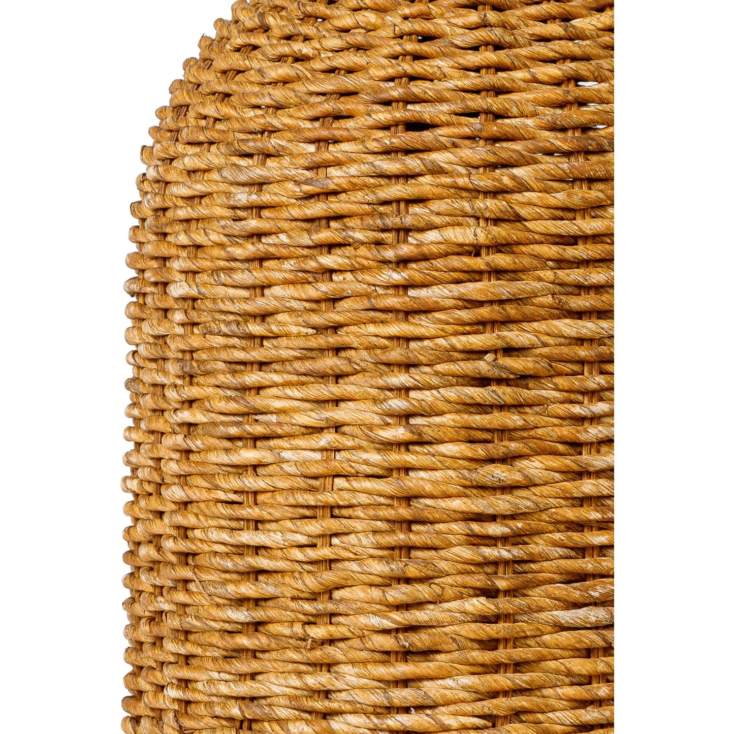 002 SI-1921745 | Closeup | Regatta - 32427 by Livabliss in body: beige, shade: white, finial: black, harp: metallic - nickel, cord: black and naturalpainted. Made from shade (outside): linen, shade (inside): polyester, body: seagrass, finial: metal, harp: 