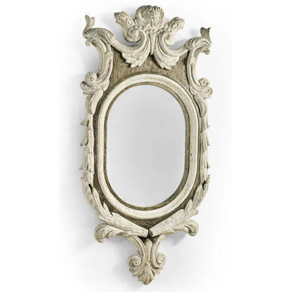 Leicester Mirror by Jonathan Charles in white and washed acacia. Made from acacia in a traditional style.