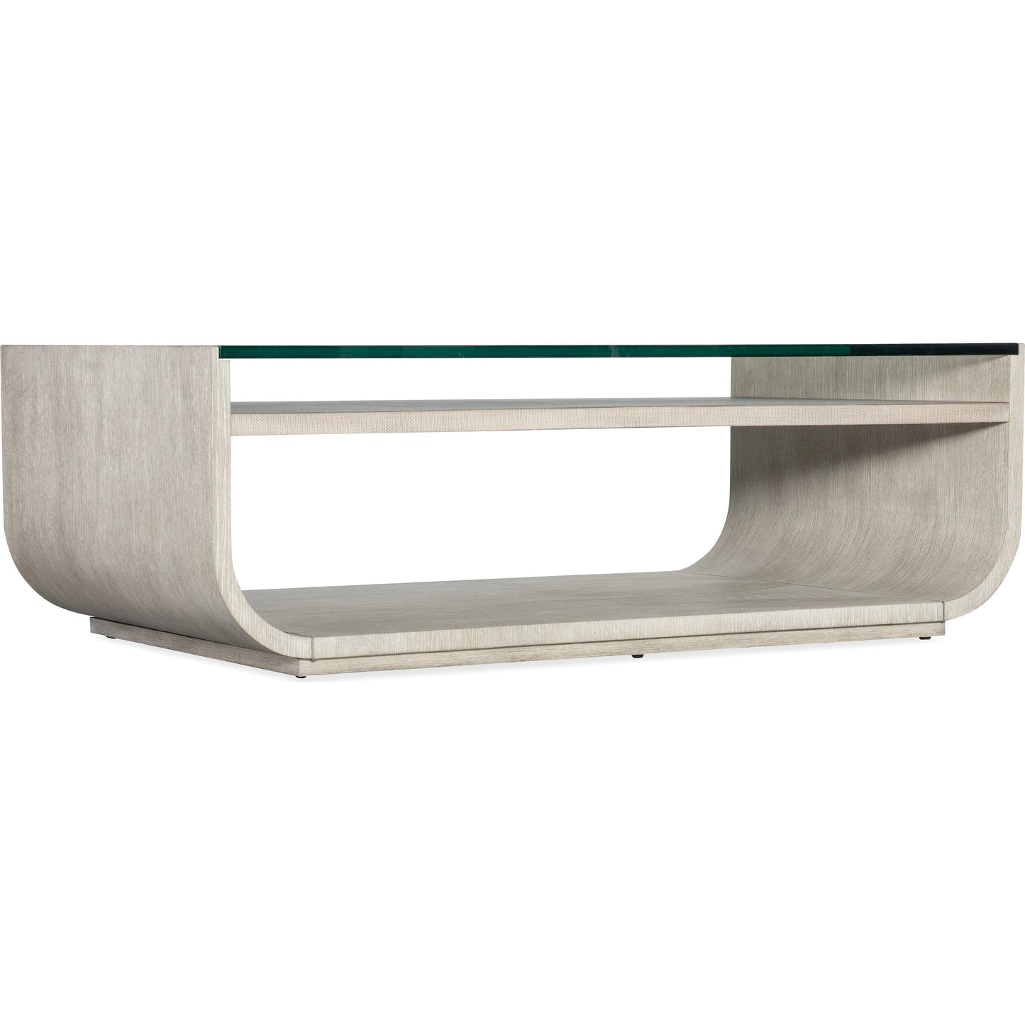 001 SI-2133655 | Primary Silo | Modern Mood Rectangle Cocktail Table by Hooker Furniture. Made from oak veneers, glass in a modern style.