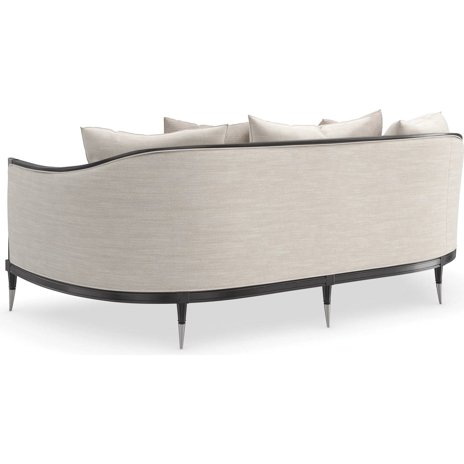 Splash of Flash Sofa by Caracole in almost black. Made from birch in a transitional style.