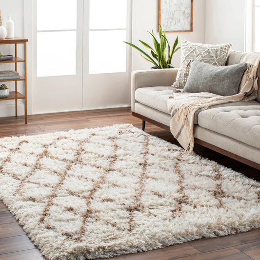 Rhapsody Rug - 818 by Livabliss in cream, taupe. Made from 40% polyester, 40% wool in a unique style.