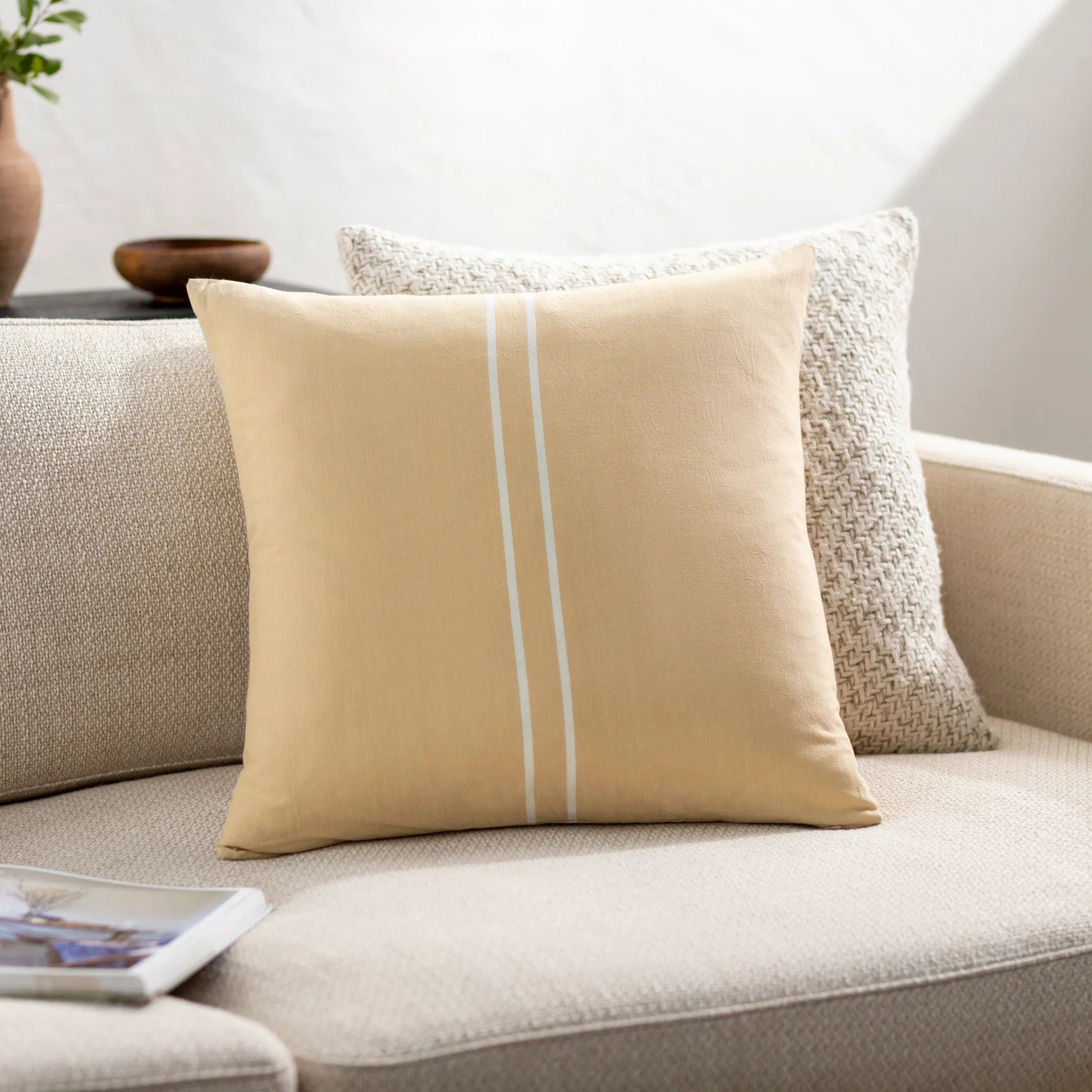 Ranchi Pillow - 481800 by Livabliss. Made from cotton in a modern style.