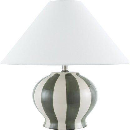 Rethel Small Accent Table Lamp by Livabliss in glazed. Made from ceramic, linen, polyester in a eclectic & global style.