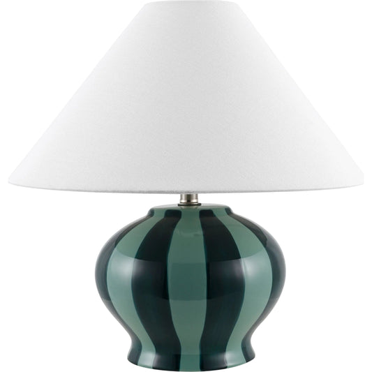 Rethel Small Accent Table Lamp by Livabliss in glazed. Made from ceramic, linen, polyester in a eclectic & global style.