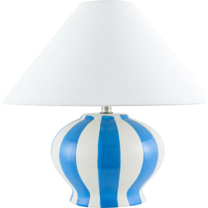 Rethel Small Accent Table Lamp by Livabliss in glazed. Made from ceramic, linen, polyester in a eclectic & global style.