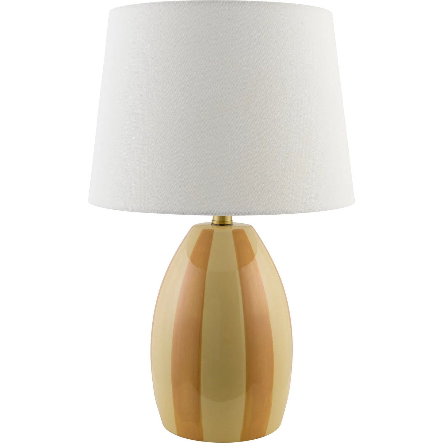 001 SI-2258875 | Primary Silo | Rethel Accent Table Lamp by Livabliss in yellow and glazed, plated. Made from ceramic, linen, polyester, iron in a eclectic & global style.