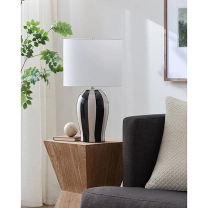 Rethel Striped Accent Table Lamp by Livabliss. Made from unique in a eclectic & global style.