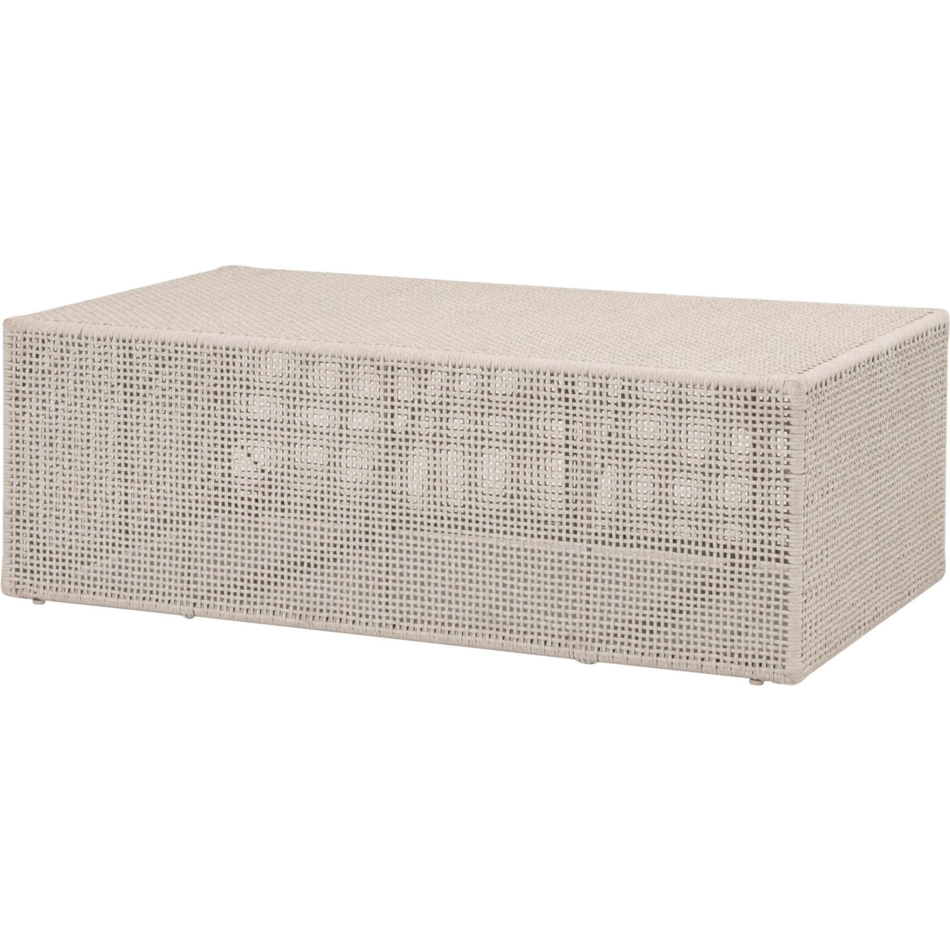 Rhode Coffee Table by Essentials For Living in oat flat rope, washed ever teak. Made from solid teak wood, aluminum in a transitional style.