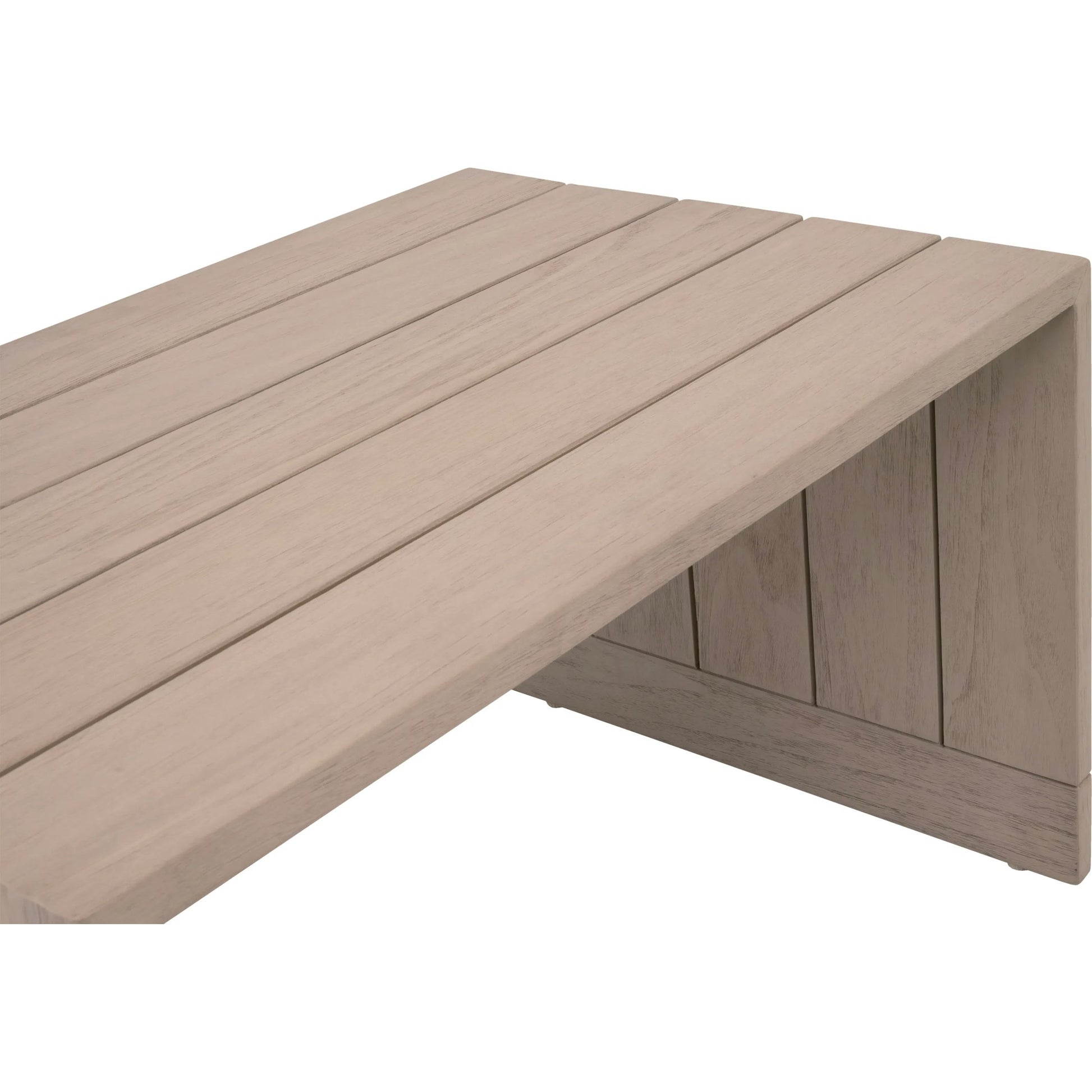 Rhode Coffee Table by Essentials For Living in oat flat rope, washed ever teak. Made from solid teak wood, aluminum in a transitional style.