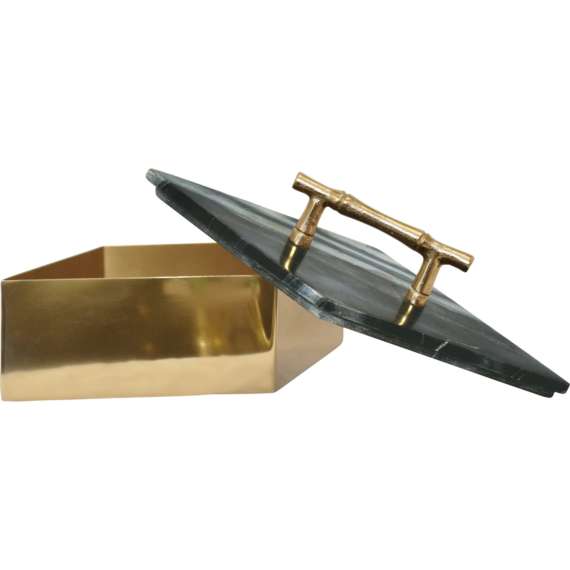 Rhoma Diamond Shaped Brass Box by Worlds Away in gold. Made from unique in a modern style.