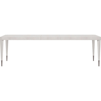 Mezzanine Rectangular Dining Table by A.R.T. Furniture in dove gray. Made from parawood, poplar solids, maple veneer, steel in a modern style.