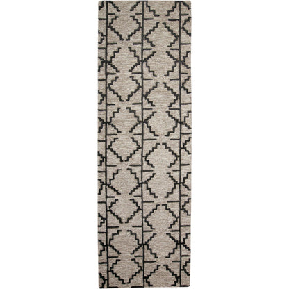 Enzo Transitional Geometric Rug - 8732F by Feizy in black, taupe, gray. Made from wool in a unique style.