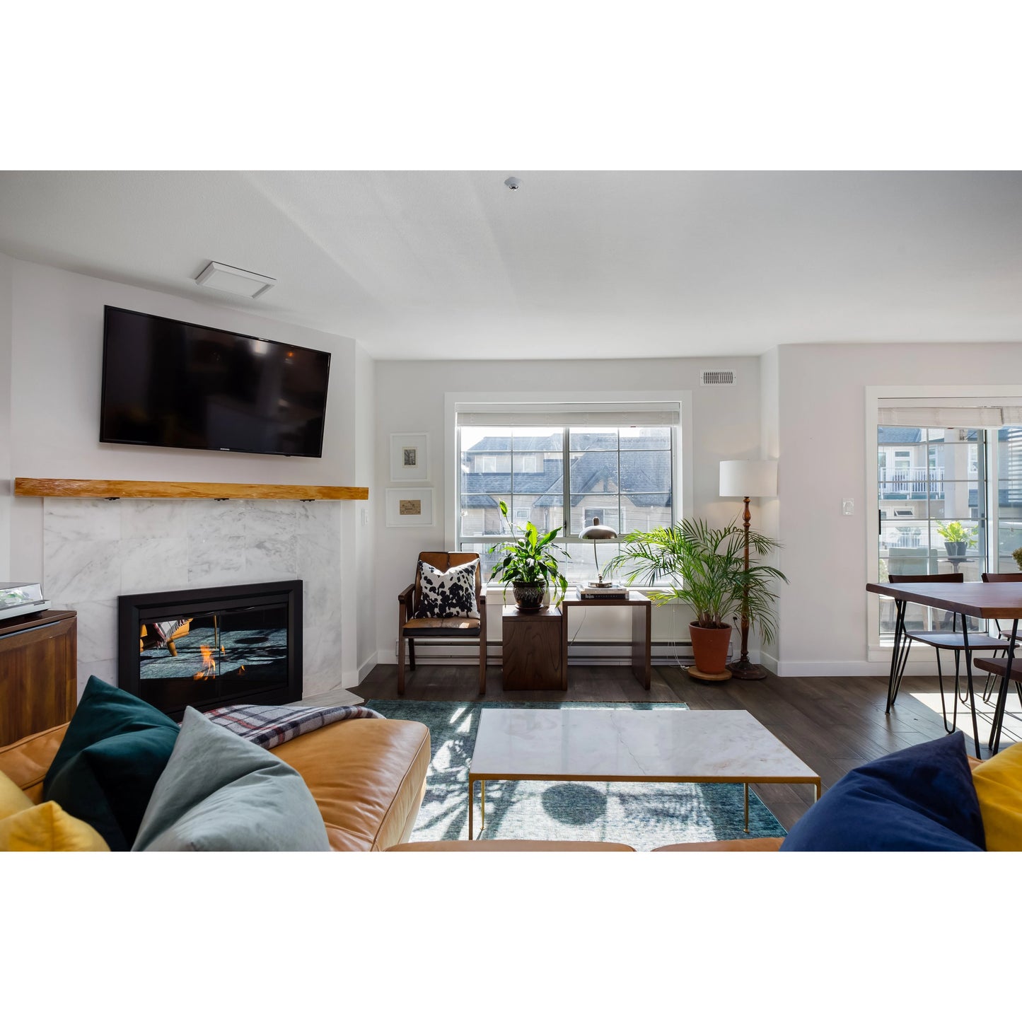 009 SI-2004407 | Lifestyle | Rio Cool Armchair by LH Imports in brown mindi oak, leather/goat hair and mindi oak. Made from mindi oak, leather, pu leather, goat hair in a cottage & farmhouse style.