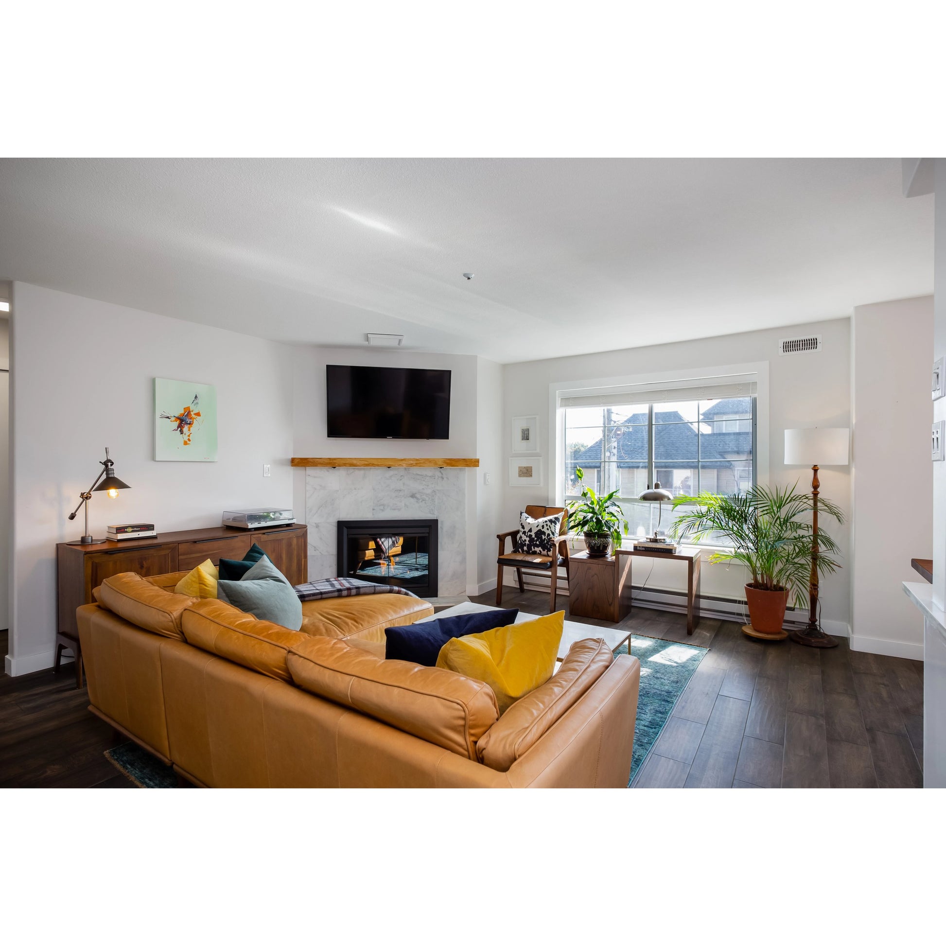 Rio Cool Armchair by LH Imports in brown mindi oak, leather/goat hair and mindi oak. Made from mindi oak, leather, pu leather, goat hair in a cottage & farmhouse style.