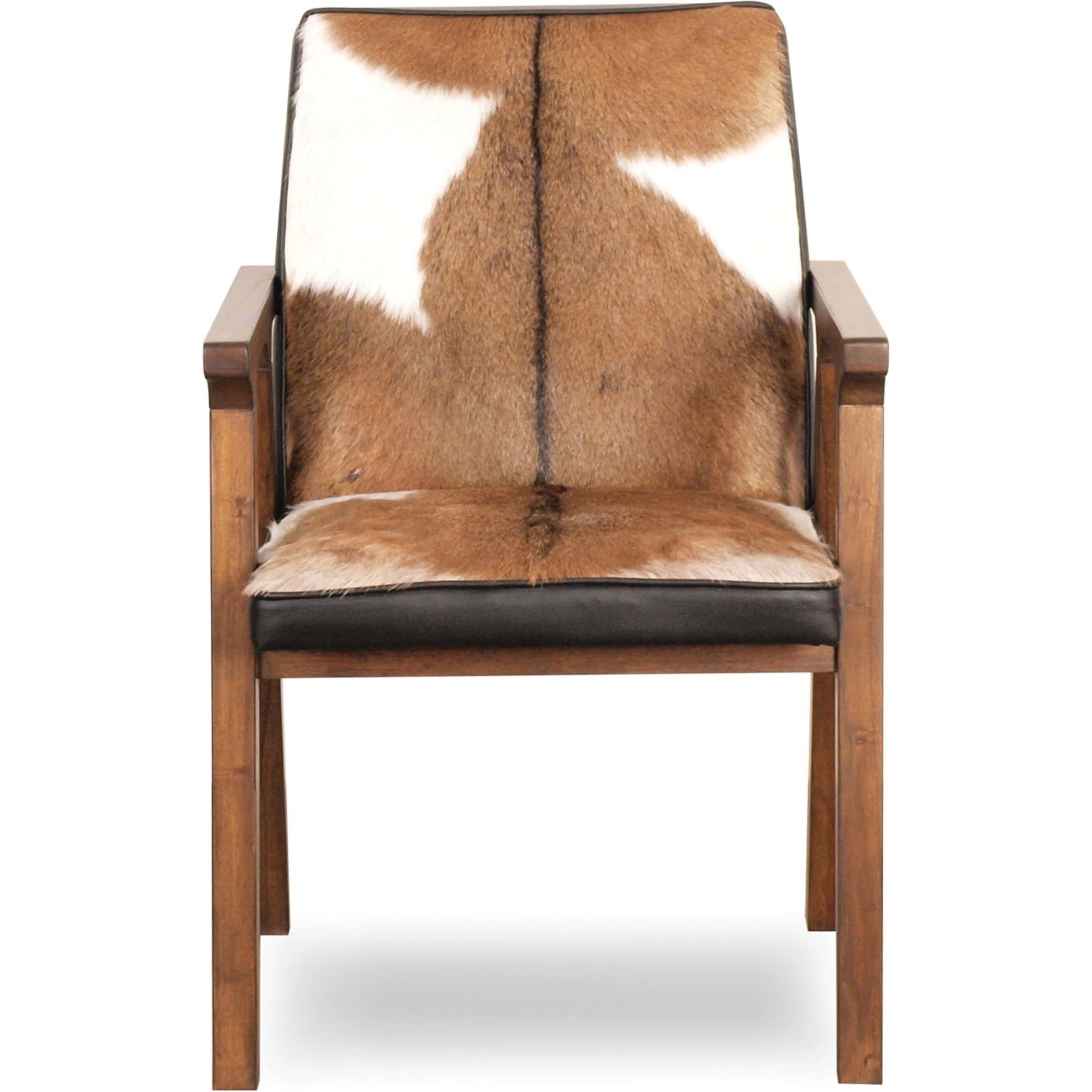 Rio Cool Armchair by LH Imports in brown mindi oak, leather/goat hair and mindi oak. Made from mindi oak, leather, pu leather, goat hair in a cottage & farmhouse style.