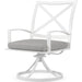Bristol Outdoor Swivel Dining Chair in Canvas Flax w/ Self Welt by Sunset West. Made from aluminum in a modern style.