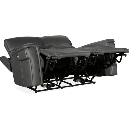 Lyra Zero Gravity Power Loveseat by Hooker Furniture. Made from leather in a traditional style.