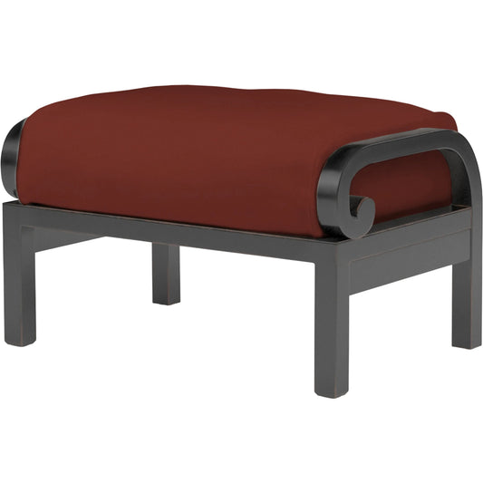 Monterey Outdoor Ottoman by Sunset West in browns. Made from aluminum in a cottage & farmhouse style.