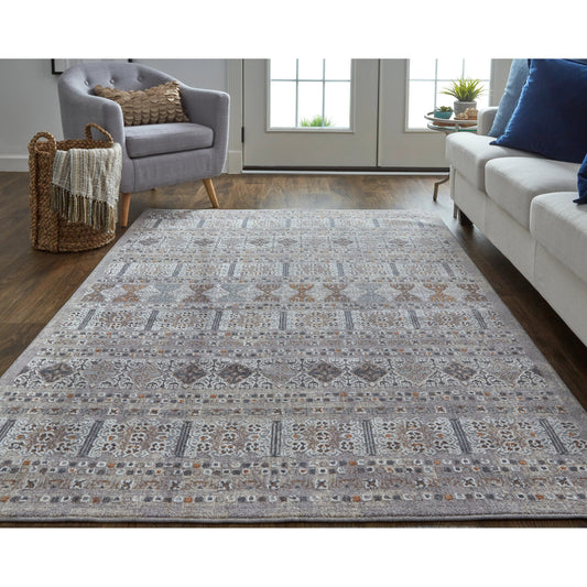 Francisco Transitional Oriental Rug - 39GCF by Feizy in orange, gray, white. Made from 81% polyester, 19% polypropylene in a unique style.