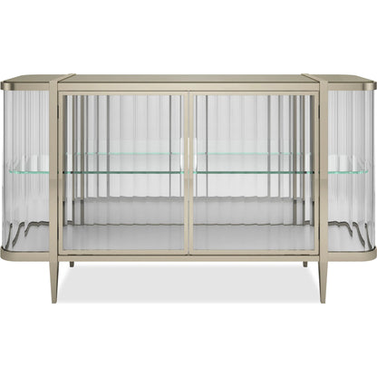 Stop and Stare Console by Caracole. Made from metal, glass, acrylic in a modern style.