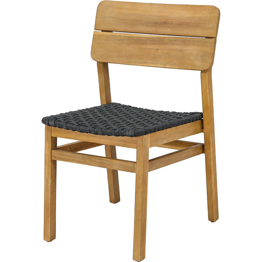 Riviera Outdoor Dining Chairs (Set of 2) by LH Imports in anthracite and light teak. Made from unique in a unique style.