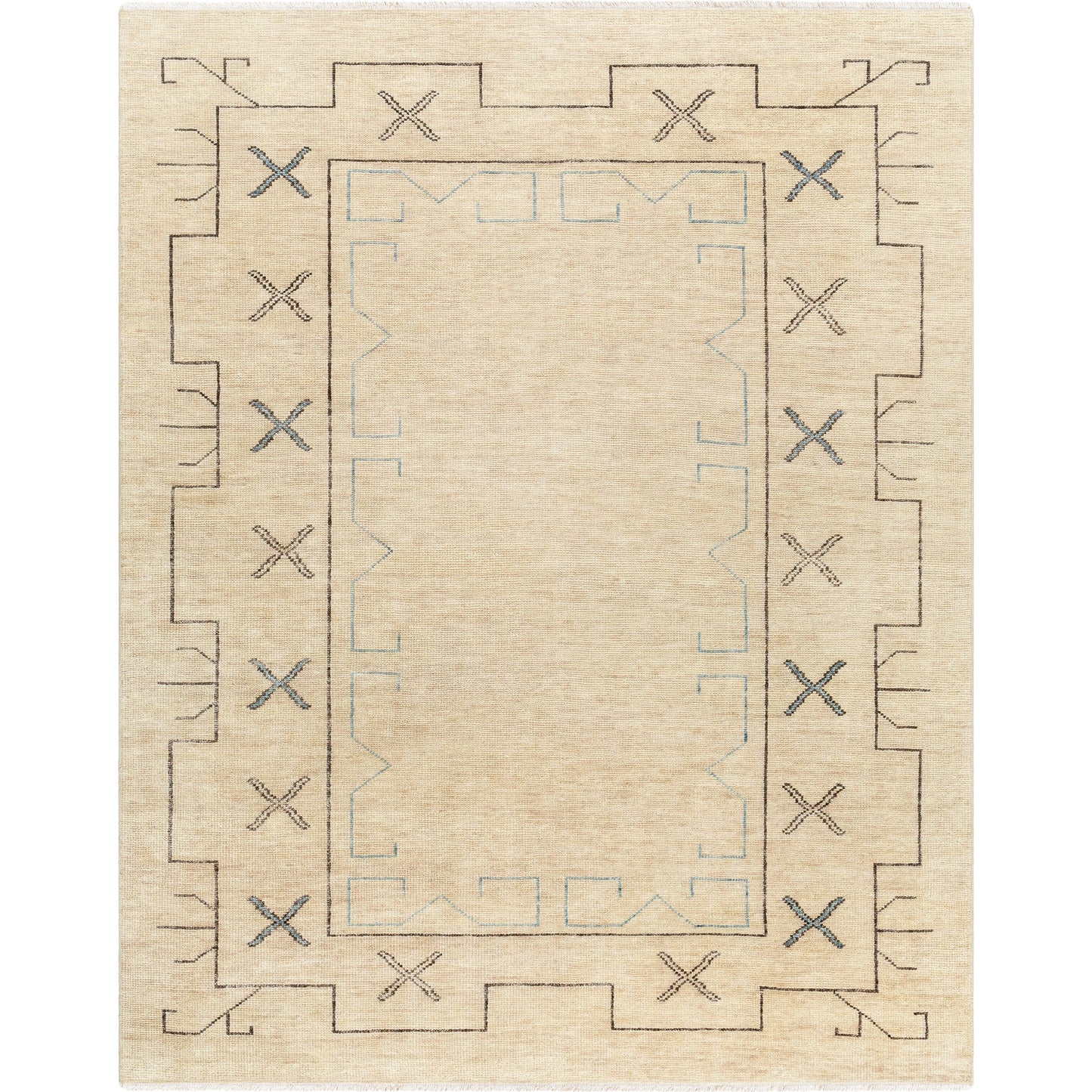 000 SI-1922082,SI-1922083,SI-1922084,SI-1922085 | Primary Silo | Riviera RIV-2300 Rug by Surya in cream, gray, pale blue. Made from main: 80% new zealand wool, main: 20% cotton in a unique style.