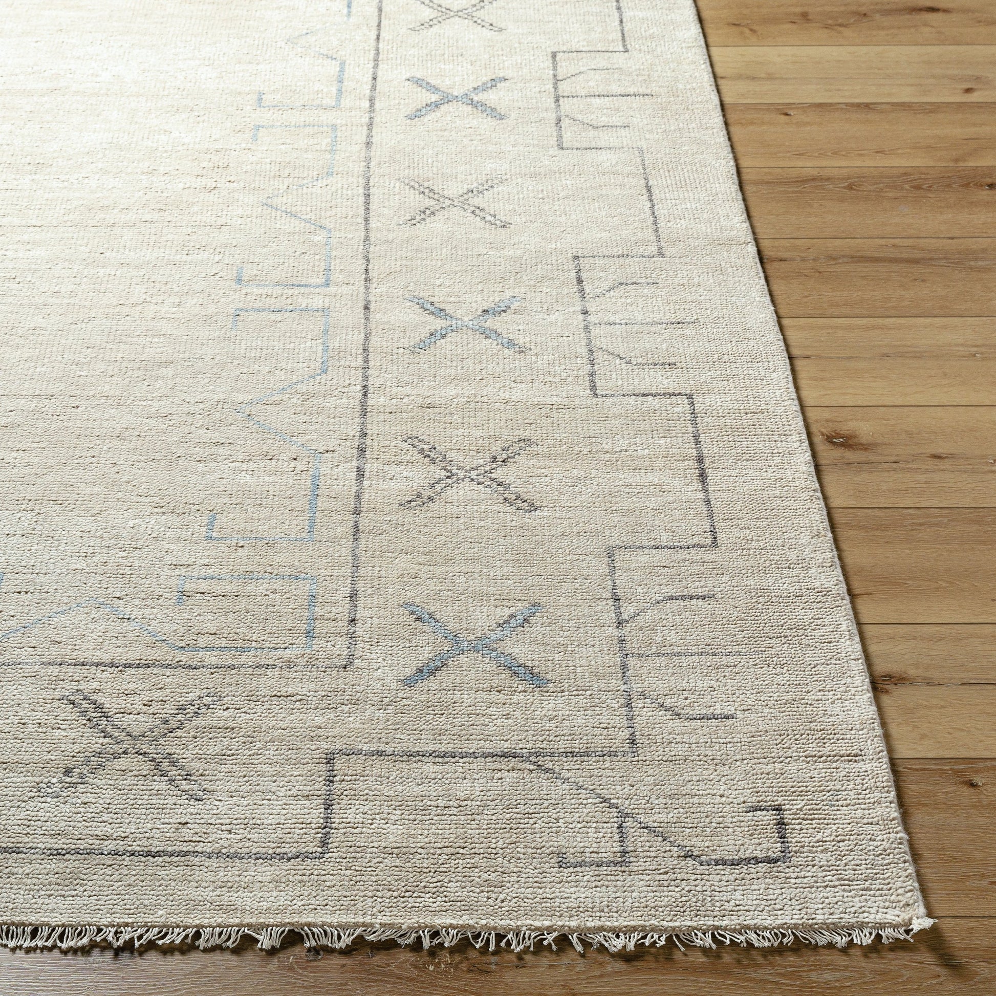 Riviera RIV-2300 Rug by Surya in cream, gray, pale blue. Made from unique in a unique style.