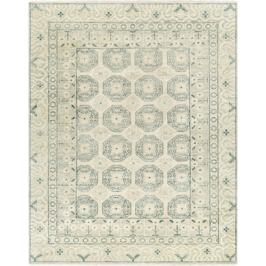 Riviera Rug - 32483 by Surya in charcoal, cream, light gray. Made from main: 80% new zealand wool, main: 20% cotton in a unique style.