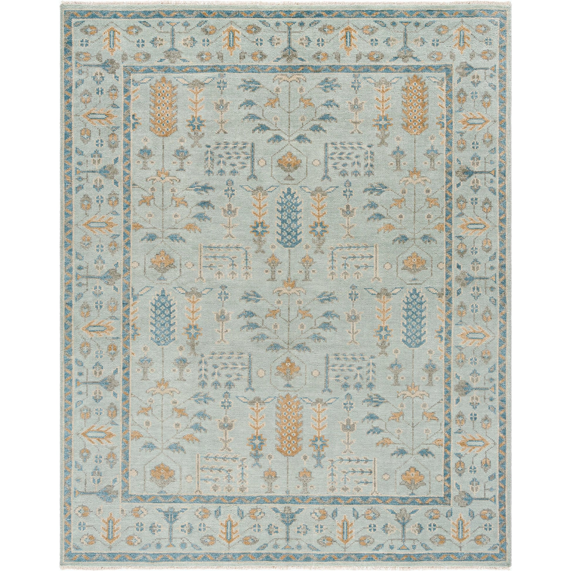 Riviera Rug - 534625 by Surya in silver, ash, sage. Made from new zealand wool, cotton in a unique style.