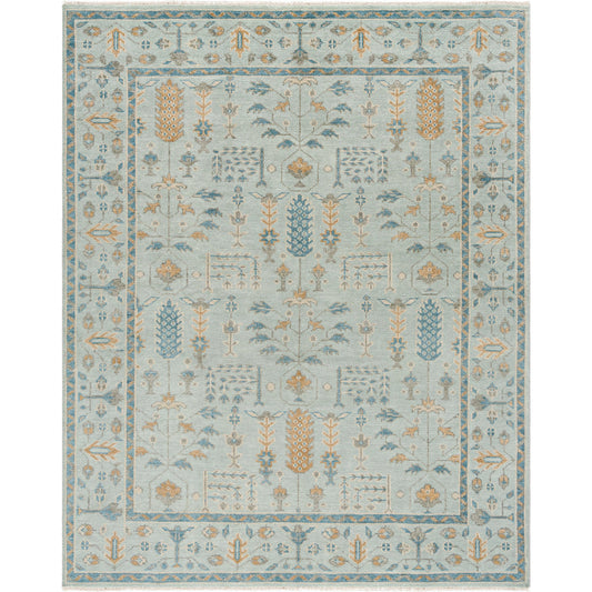 Riviera Rug - 534625 by Surya in silver, ash, sage. Made from new zealand wool, cotton in a unique style.