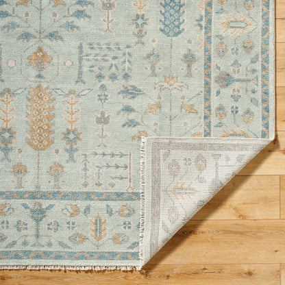 Riviera Rug - 534625 by Surya in silver, ash, sage. Made from new zealand wool, cotton in a unique style.