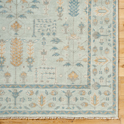 Riviera Rug - 534625 by Surya in silver, ash, sage. Made from new zealand wool, cotton in a unique style.