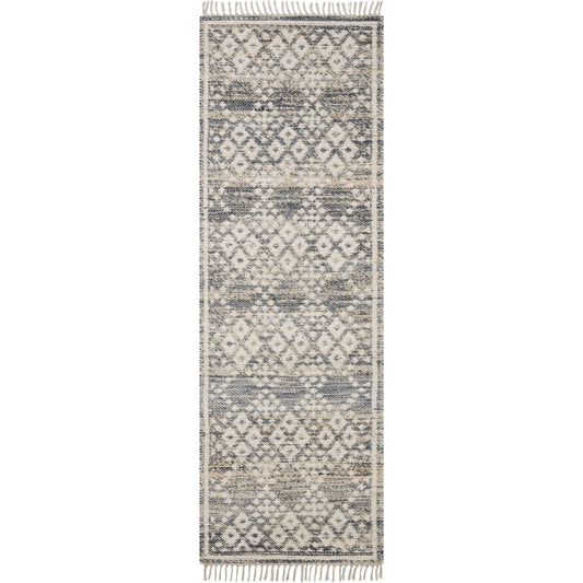 Rivers RIV-01 Rug by Angela Rose x Loloi in denim, ivory. Made from wool / jute / cotton in a unique style.